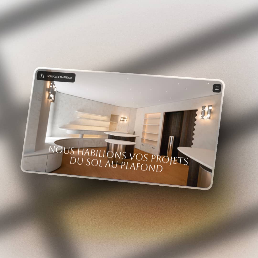 Maison & Matières - Page d'accueil